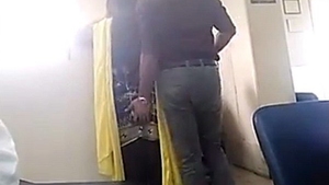 The supervisor asserts authority and seizes his subordinate's buttocks