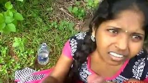 Romantic encounter between Desi couple in the park