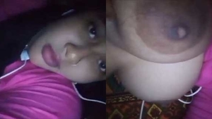 Watch a gorgeous bengali babe flaunt her massive breasts