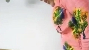 A gorgeous young woman is vigorously penetrated