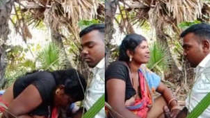 Three outdoor clips of a village bhabhi engaging in sexual activity