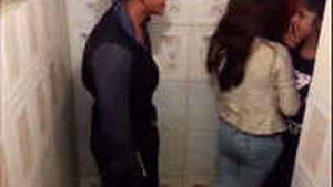 View an Indian couple's intimate encounter in the bathroom following a lively celebration