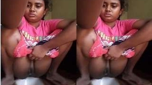 A country girl films herself urinating in a video