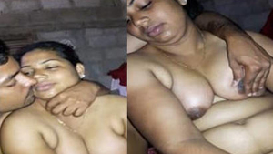 Malla's auntie gets fucked and her boobs pressed in this video