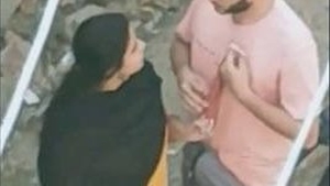 Indian sweetheart enjoys outdoor romp