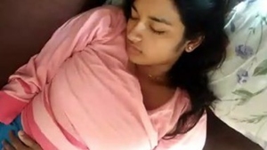 Big boobs babe gets pinned down by her brother