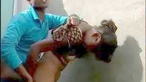 Indian village couple caught spying and having sex