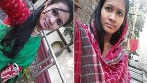 A pretty girl recording finger selfies for her lover