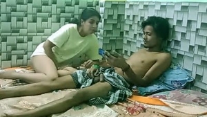 Indian stepsister discovers her teenage brother watching steamy couple