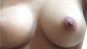 Arab girl on cam shows tits