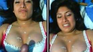 Lovely girlfriend gets breastfed after passionate sex