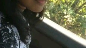 A stunning girl delivers an exceptional oral performance in a vehicle