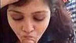 Arousing Indian partner performs oral sex