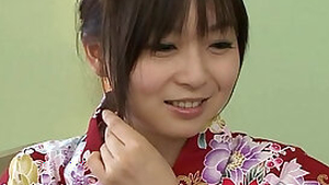 Oriental gets dicked down with glass dildo