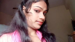 Tamil girl takes a bath in the shower