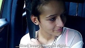 Stranger picks up and fucks cute teen in car