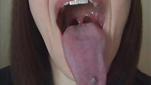 Long Tongue Lesbian Kiss