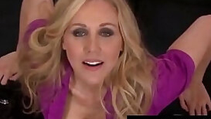 Smoking hot mommy julia ann gives a pov blowjob and footjob