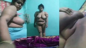 Chubby wife flaunts her body in nude selfies