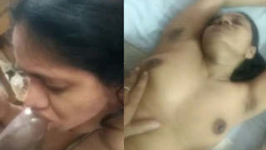 Busty Indian wife gets fucked and gives a blowjob