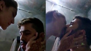 Punjabi couple indulges in oral sex and kissing