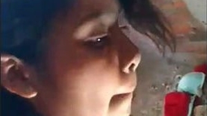 Doggy style sex on a lounge chair in the backyard