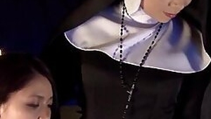 Subtitled HD Japanese schoolgirl spies lesbian nuns