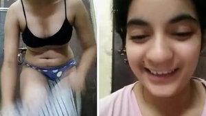 Indian beauty pleasures herself in adorable video