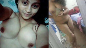 Indian babe Muskan shows off her nude body in a video call