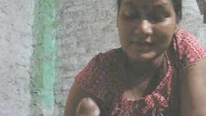 Indian aunty's oral pleasure with a big dick