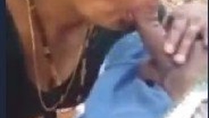Mature Desi woman gives BJ outdoors