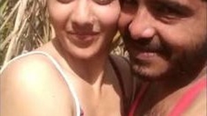 Desi couple enjoys outdoor sex in open field