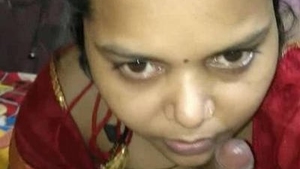 Indian bhabhi gives blowjob to her brother