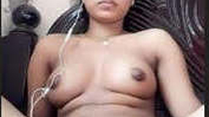A girl from Bangladesh indulges in self-pleasure