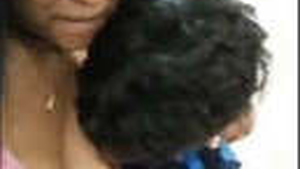 Indian woman with large breasts gives messy oral pleasure to her partners