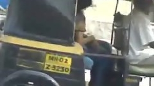 Publicly tagged Indian couple kisses in auto rickshaw