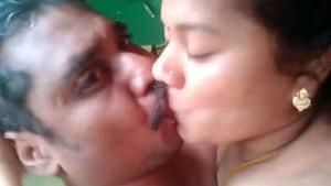 Mature couple gets caught having sex and kissing passionately