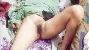 Indian wife sleeps after intimate encounter in rural community