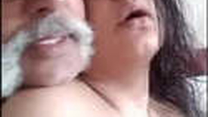 Desi babe enjoys a steamy blowjob at home with her uncle