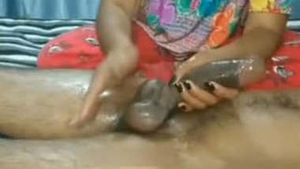 Desi wife gives a blowjob and gets fucked in a steamy video