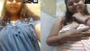 Chubby Indian lady showing off her amazing nipples