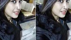 Charming Desi babe shows her big tits and sticks fingers into her XXX cunt