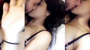 Desi dark nipple babe love smooching