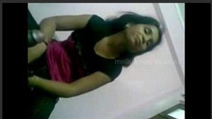 A college girl performs oral sex on her teacher in public