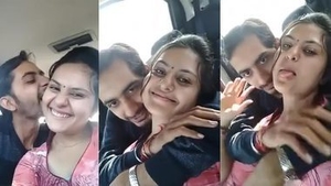 Hot Indian couple indulges in passionate sex in a car