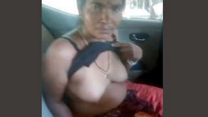 Telugu bhabhi's big boobs on display for the owner of the house