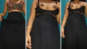 Indian wife flaunts her curves in a skin-tight outfit