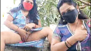 Two indian wife live showing off their pussy