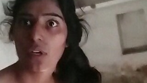 Shy lean dehati girl toying pussy with clean pussy caught nude