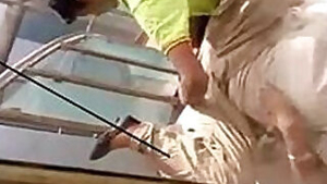 Desi aunty fingered by co worker in shopping mall staircase caught